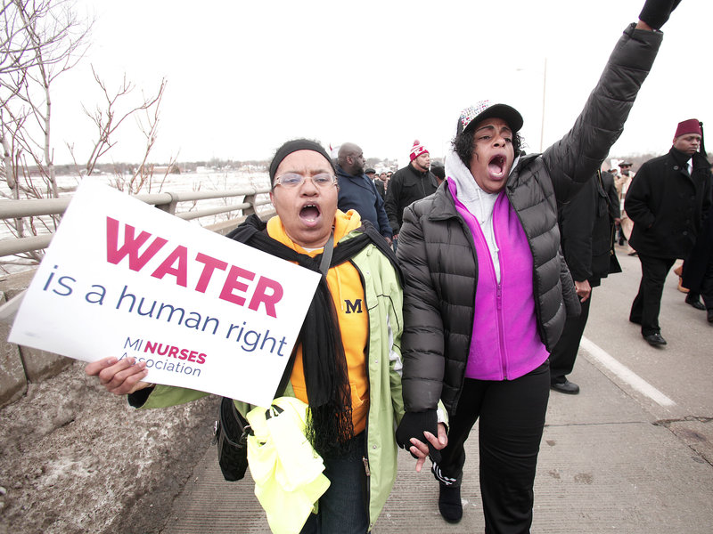 nurses protest water contamination