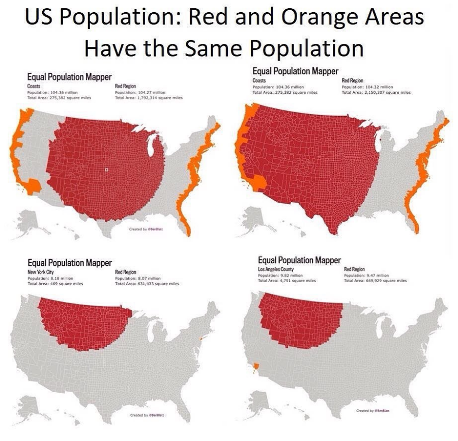 Chart showing overcrowded cities in America