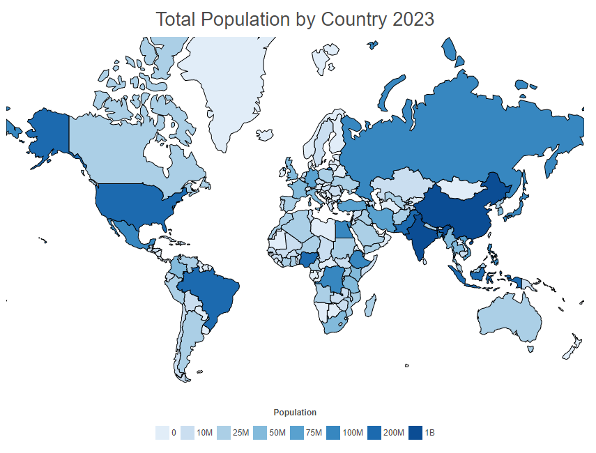 world population map