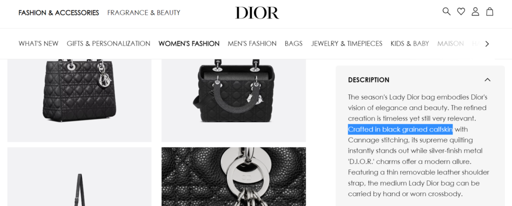 dior product