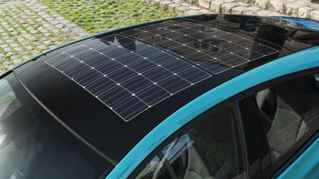 A solar roof on Toyota Prius