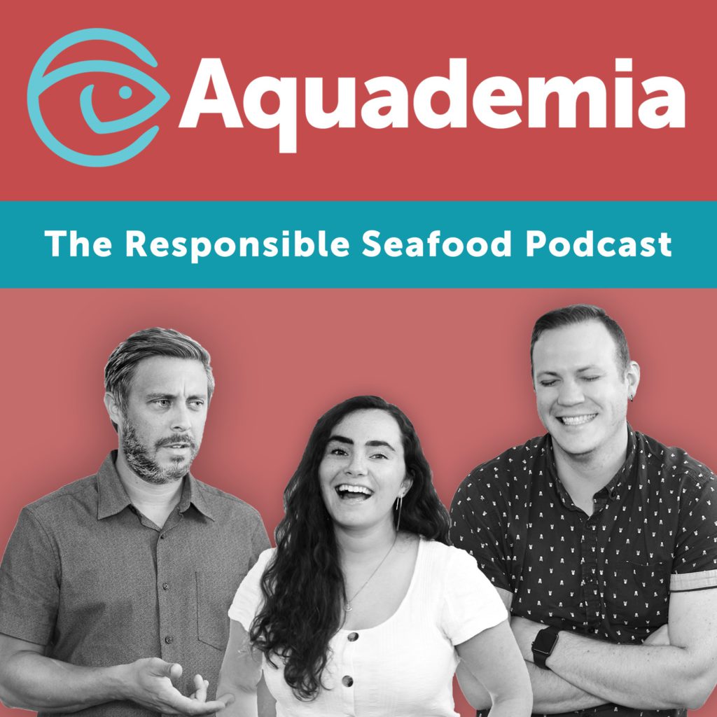 aquademia podcast thumbnail including three person