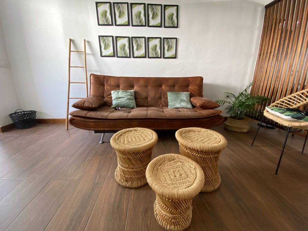 Bamboo made products in living room