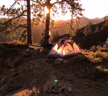 camping in hill
