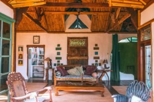 living room image filled with wooden furniture
