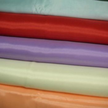folded fabrics of different color