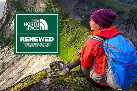 The North Face brand banner with a female traveler in the background