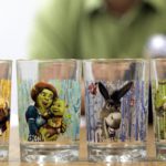 Shrek character drawing in glass