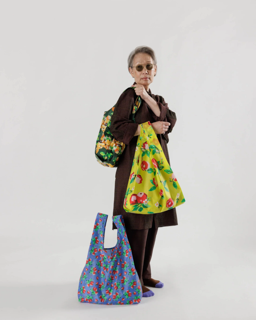 older women with three side bags of different design