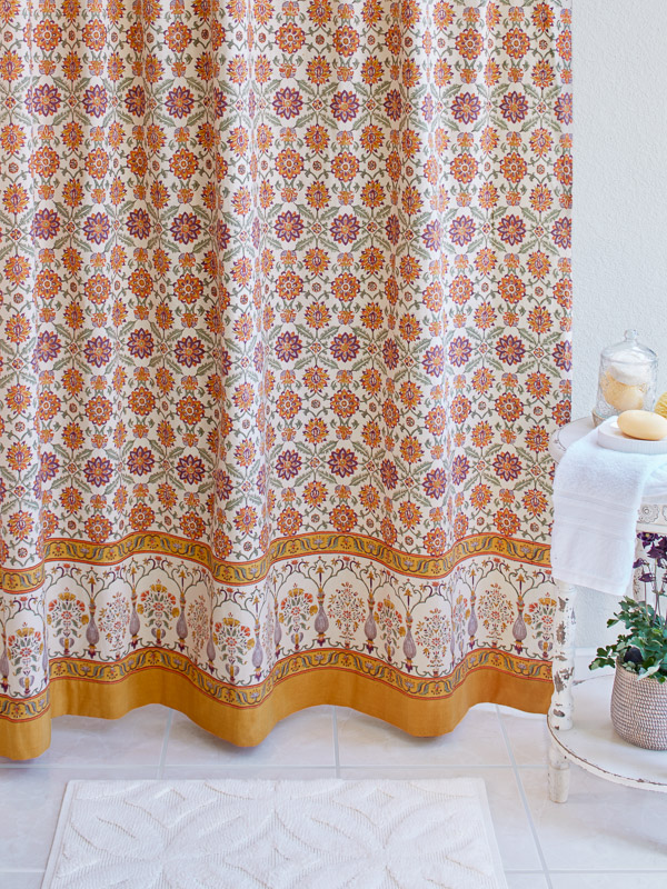 Saffron Marigold shower curtain