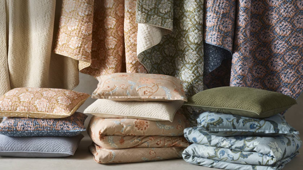 pillows of different fabrics