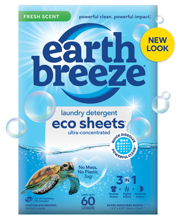 Earth Breeze Laundry Detergent Eco Sheets